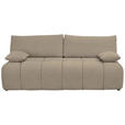 BOXSPRINGSOFA in Chenille Beige  - Beige/Schwarz, MODERN, Kunststoff/Textil (210/72/105cm) - Cantus