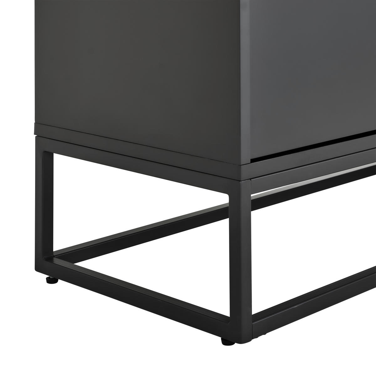 SIDEBOARD Libreville 180/52/40 cm  - Grau, Design, Holzwerkstoff/Metall (180/52/40cm) - MID.YOU