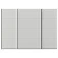 SCHWEBETÜRENSCHRANK  in Seidengrau  - Seidengrau/Alufarben, KONVENTIONELL, Holzwerkstoff/Metall (315/229/62cm) - Xora