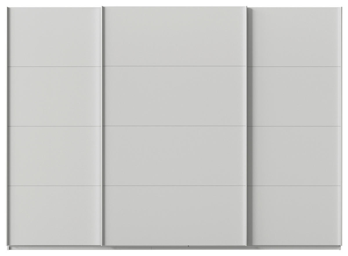 SCHWEBETÜRENSCHRANK in Seidengrau  - Seidengrau/Alufarben, Konventionell, Holzwerkstoff/Metall (315/210/62cm) - Xora