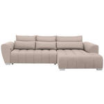 ECKSOFA in Webstoff Beige  304/218 cm  - Beige/Silberfarben, MODERN, Kunststoff/Textil (304/218cm) - Carryhome