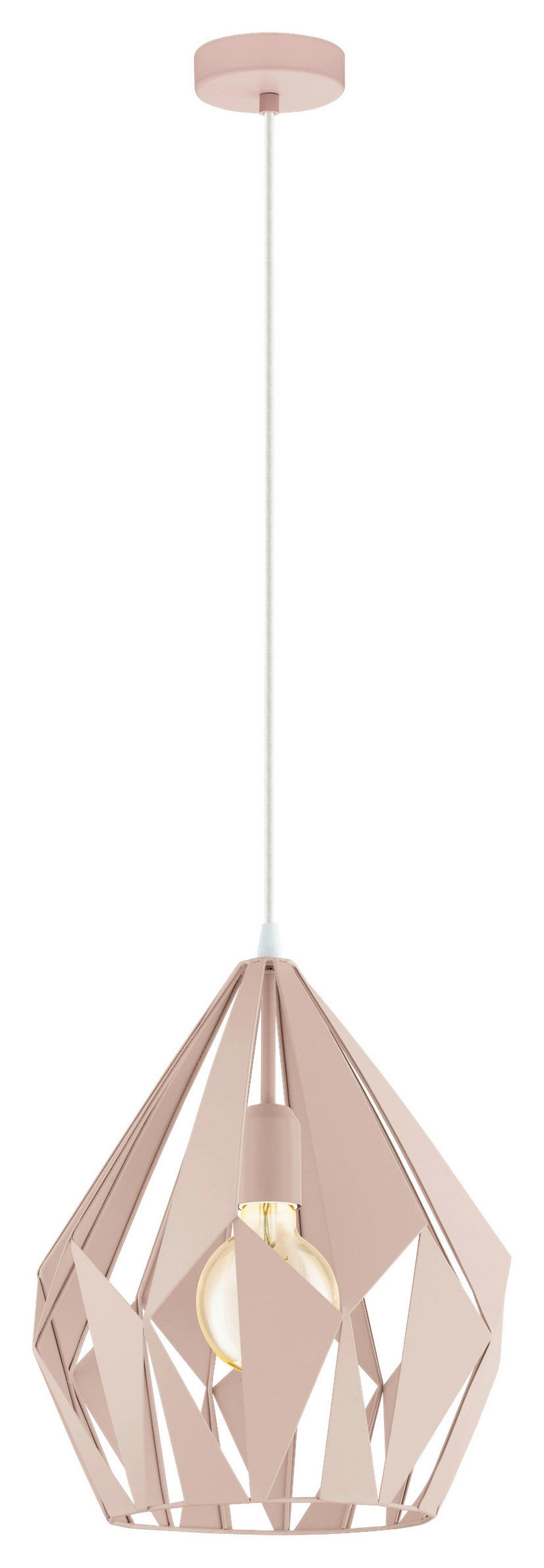 HÄNGELEUCHTE 31/150 cm   - Hellrosa, LIFESTYLE, Metall (31/150cm)