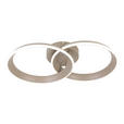 LED-DECKENLEUCHTE Velora 53,5/33/9,3 cm  - Sandfarben, Design, Kunststoff/Metall (53,5/33/9,3cm) - Dieter Knoll