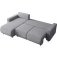 ECKSOFA Grau Webstoff  - Schwarz/Grau, MODERN, Kunststoff/Textil (150/240cm) - Xora