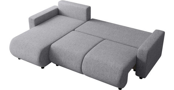 ECKSOFA Grau Webstoff  - Schwarz/Grau, MODERN, Kunststoff/Textil (150/240cm) - Xora