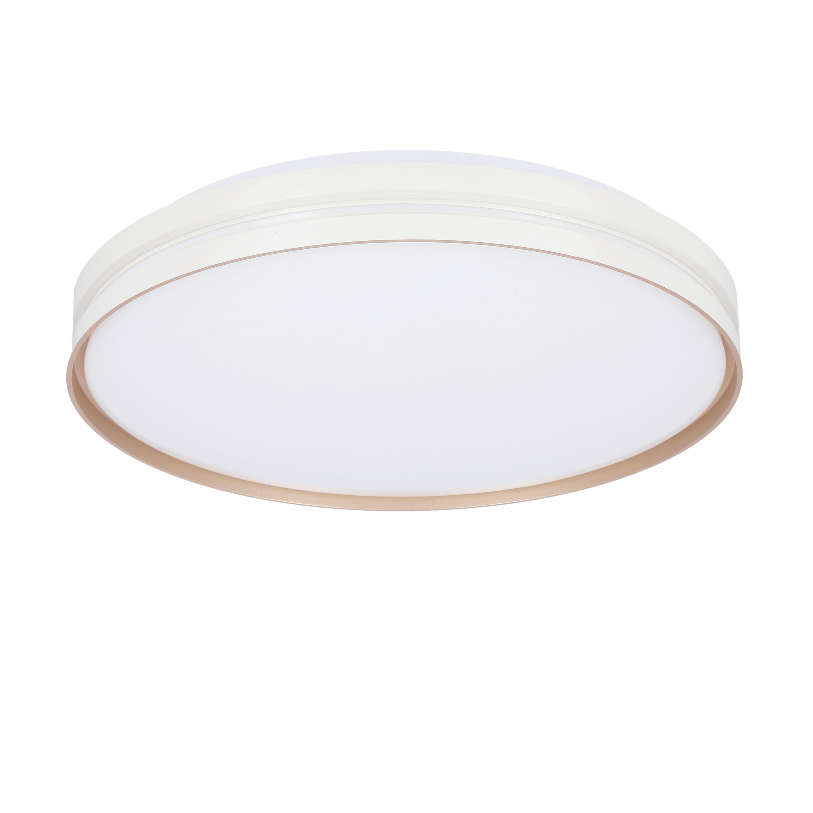 LED-TAKLAMPA Montana 40/40/7 cm  - vit/guldfärgad, Klassisk, metall/plast (40/40/7cm)