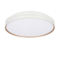LED-TAKLAMPA Montana 40/40/7 cm  - vit/guldfärgad, Klassisk, metall/plast (40/40/7cm)