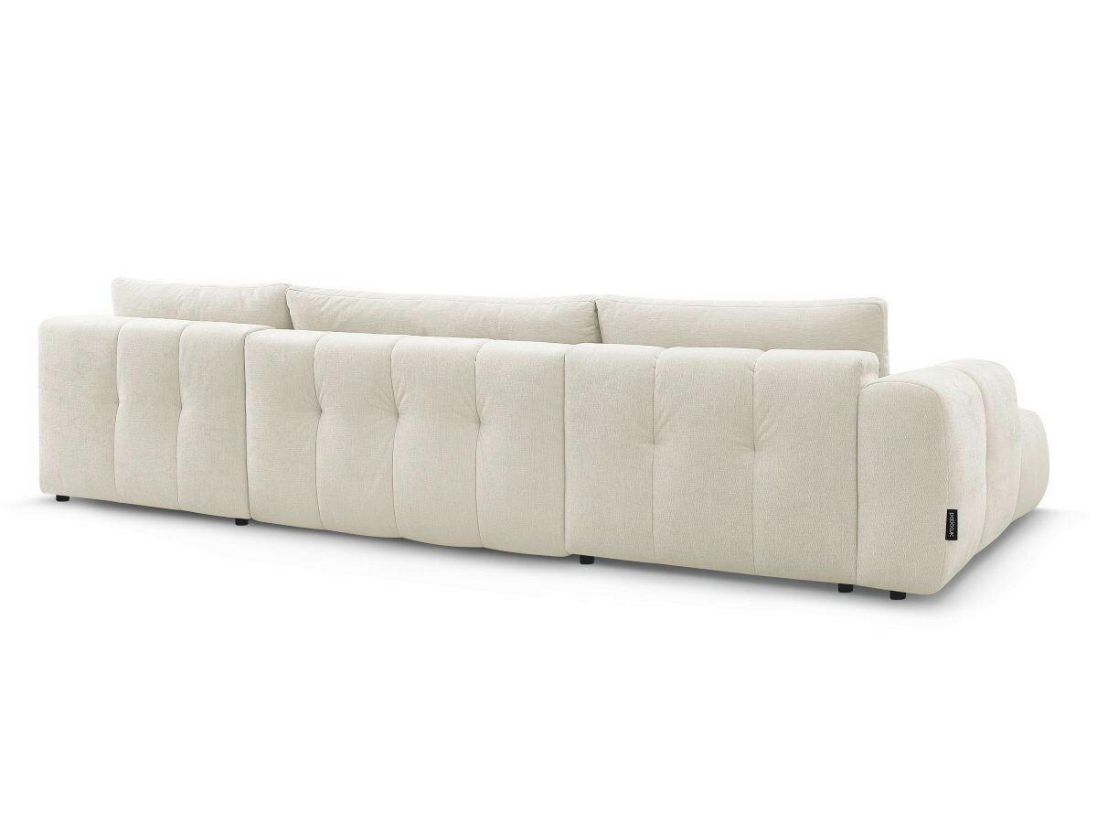 WOHNLANDSCHAFT  FUJI  Beige Leinenoptik  - Beige/Schwarz, MODERN, Kunststoff/Textil (160/377/204cm)