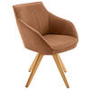 ARMLEHNSTUHL in Holz, Leder Eichefarben, Cognac  - Eichefarben/Cognac, Design, Leder/Holz (60/84/67cm) - Koinor