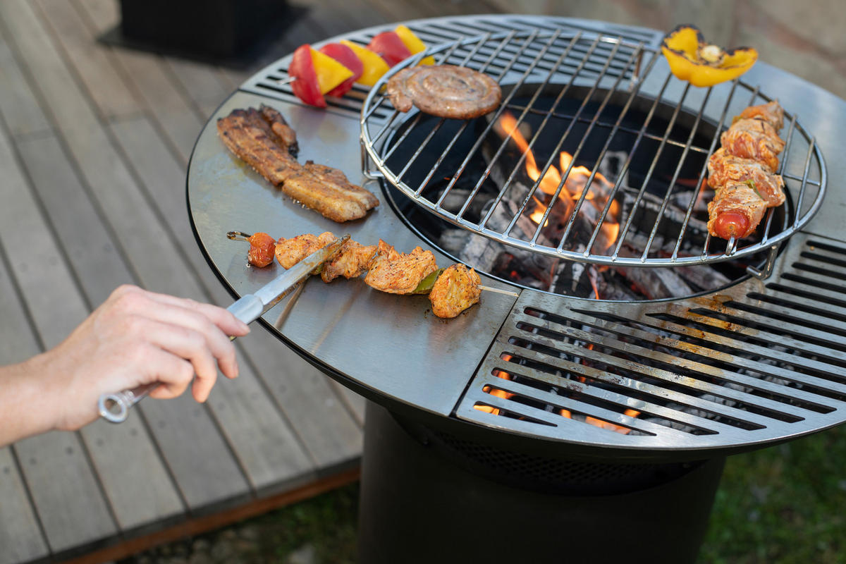 GRILLSCHALE - Schwarz, KONVENTIONELL, Metall (75/94/75cm) - Ambia Garden
