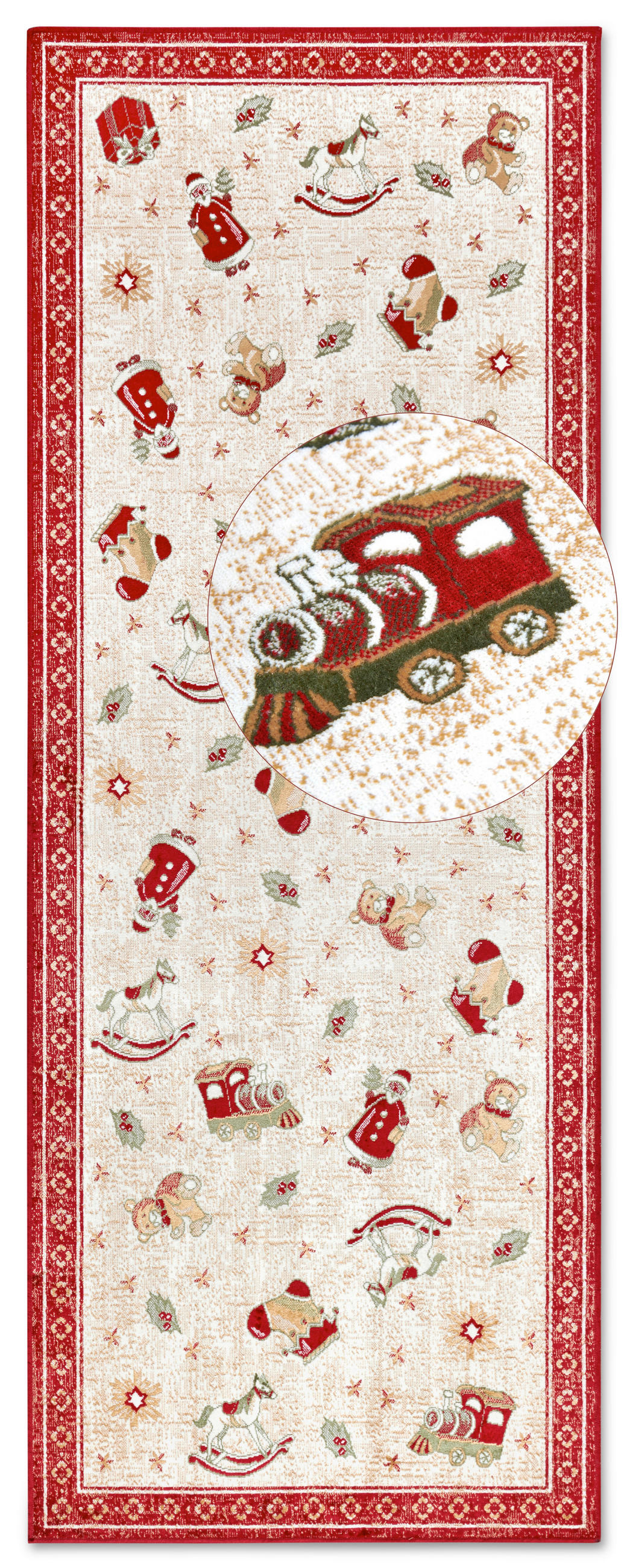 Villeroy & Boch Läufer Toy's Delight Nostalgic Shine Mehrfarbig, Rot 80x200 cm