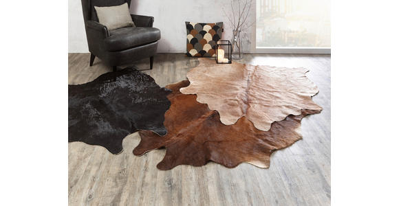 RINDERFELL Brasil  - Beige/Schwarz, Trend, Leder/Fell (2-3qm) - Linea Natura