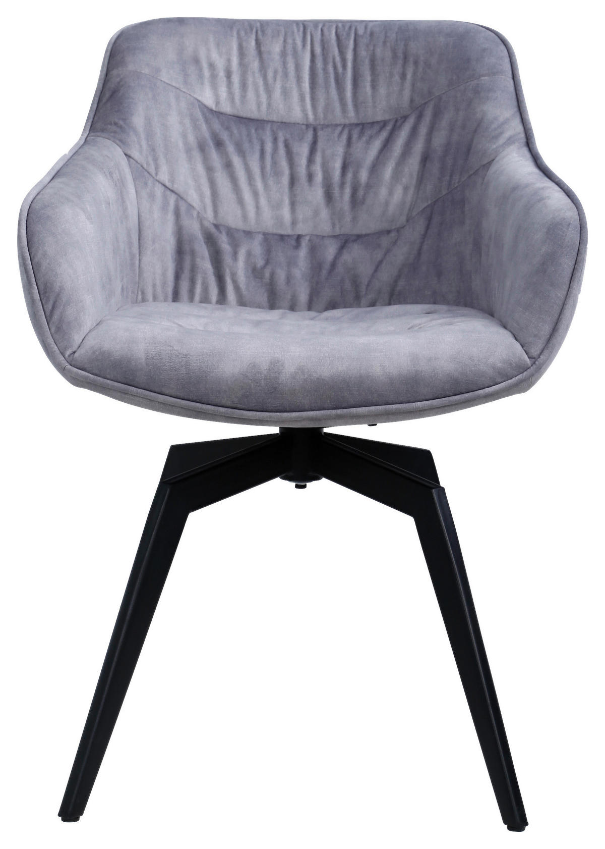 STOLICA S NASLONOM ZA RUKE  siva, crna  metal, tekstil      - siva/crna, Design, metal/tekstil (59/84/64cm) - Hom`in