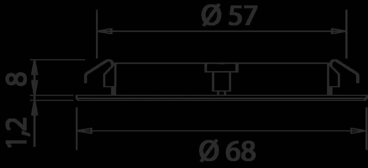 UNTERBAULEUCHTE - Schwarz, Basics, Kunststoff - HKT