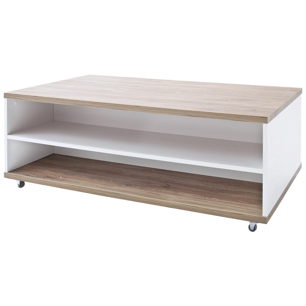 Thumbnail - Livetastic Couchtisch Colombo, Weiß, Eiche, Metall, 1 Schubladen, rechteckig, 70x42x115 cm, Wohnzimmer, Wohnzimmertische...