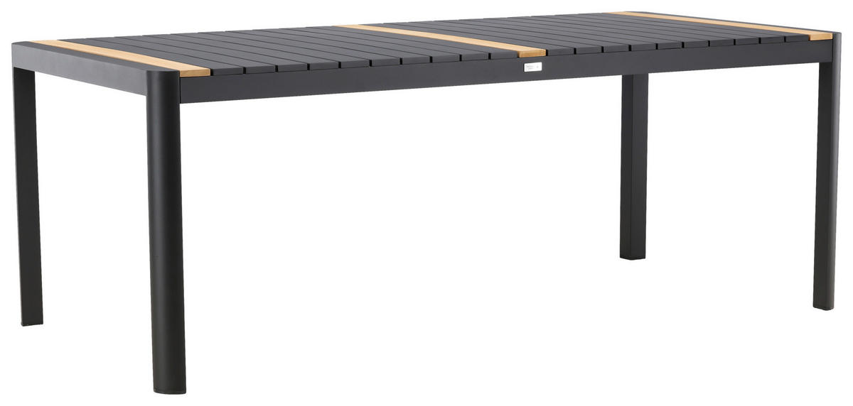 UTEBORD trä, metall  - svart, Klassisk, metall/trä (100/75/200cm) - Gardenson