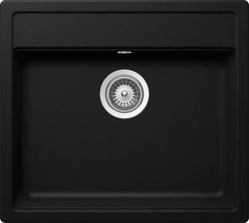 SPÜLE MONO N-100-A / MONN100APUR  - Schwarz, Basics, Stein (57/51cm) - Schock
