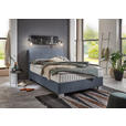 BOXSPRINGBETT 140/200 cm  in Blau  - Chromfarben/Blau, KONVENTIONELL, Kunststoff/Textil (140/200cm) - Hom`in