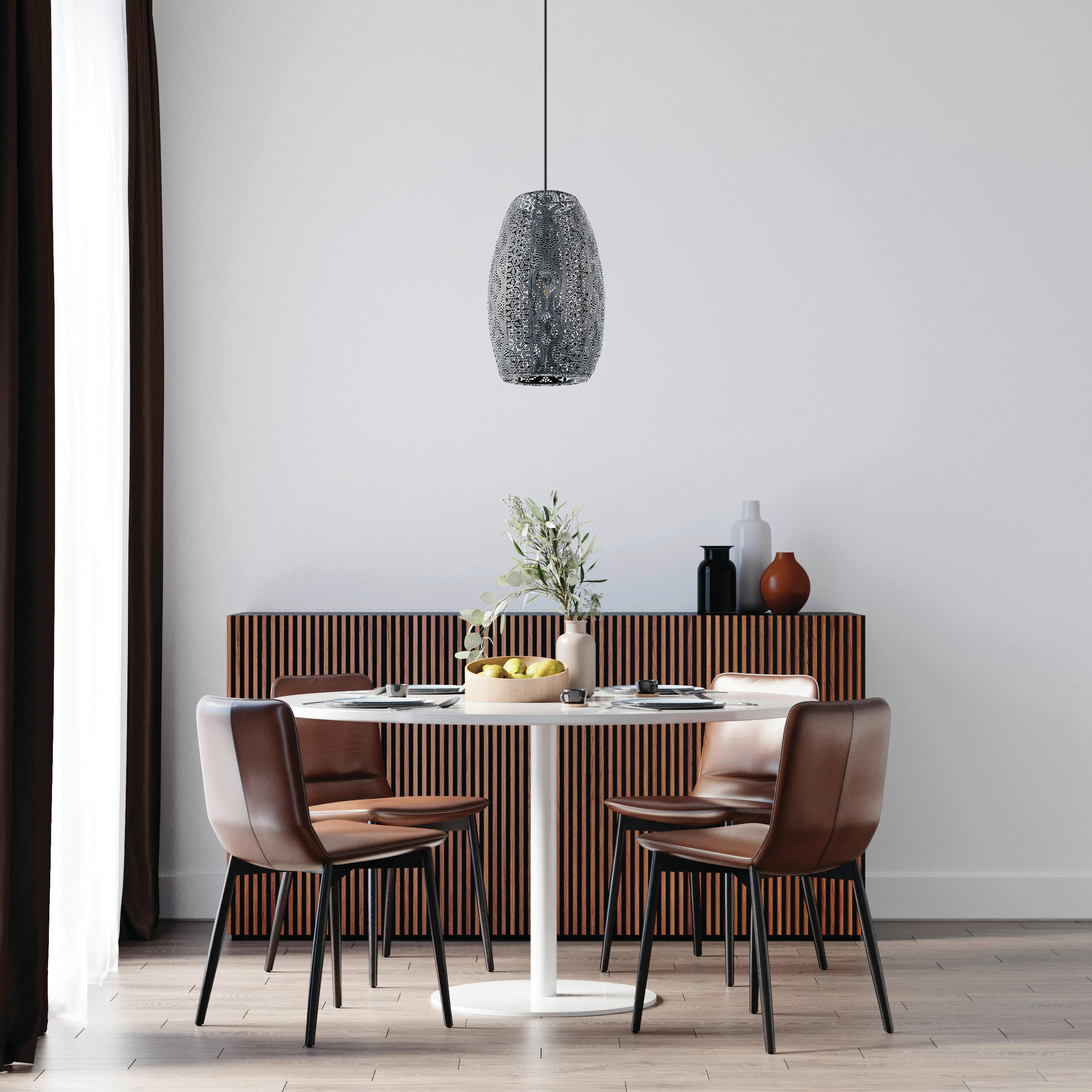 HÄNGELEUCHTE 22,5/110 cm    - Schwarz, Basics, Metall (22,5/110cm) - Eglo