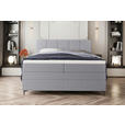 BOXSPRINGBETT 180/200 cm  in Hellgrau  - Hellgrau/Schwarz, KONVENTIONELL, Textil/Metall (180/200cm) - Carryhome