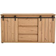 SIDEBOARD in 160/86/40 cm - Eichefarben/Schwarz, LIFESTYLE, Holzwerkstoff/Kunststoff (160/86/40cm) - Landscape