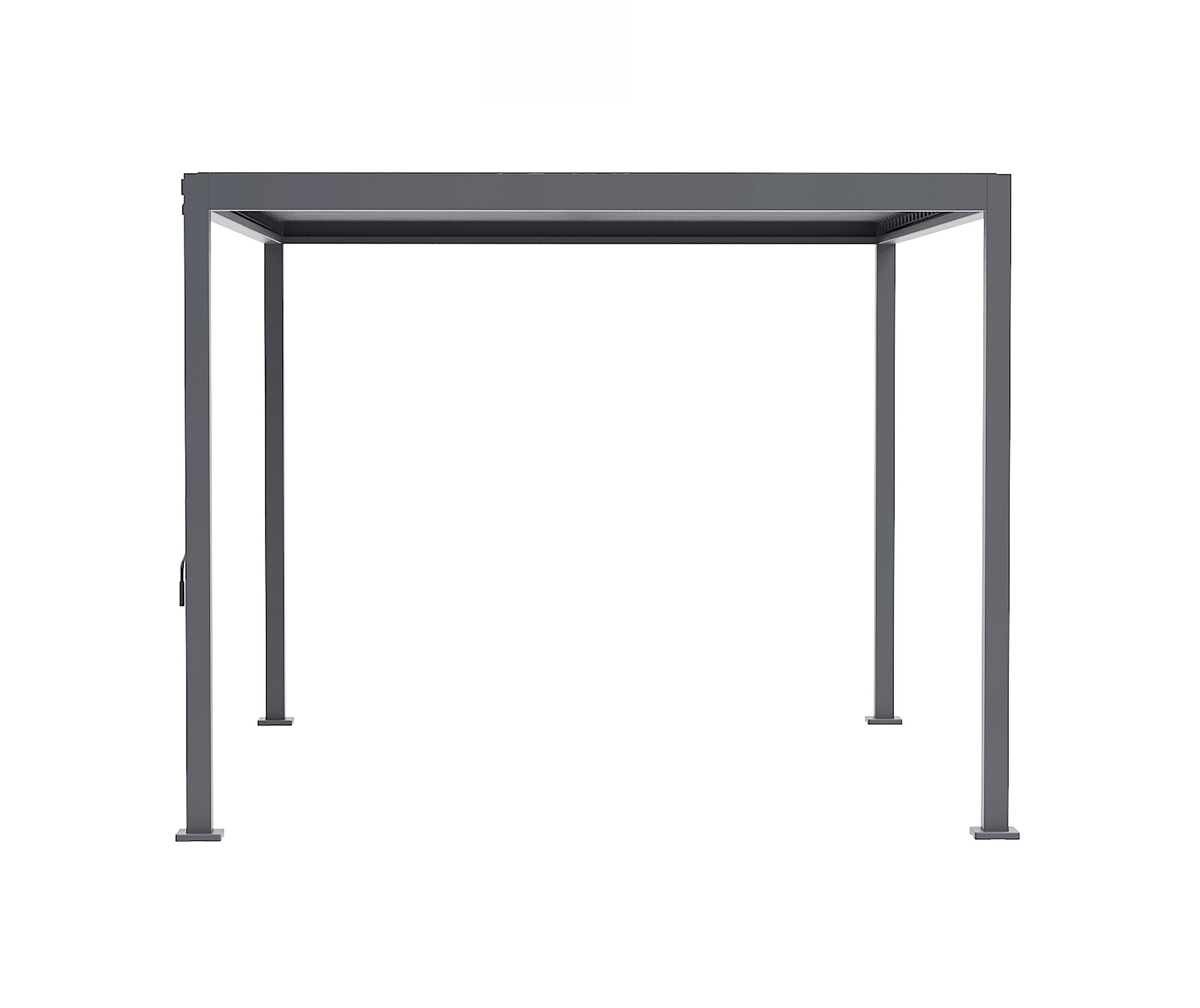 PERGOLA 371/265/296 cm Aluminium  - Anthrazit, Basics, Metall (371/265/296cm) - Gardenson