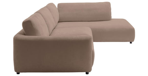 ECKSOFA  in Chenille Taupe  307/224 cm  - Taupe/Schwarz, KONVENTIONELL, Kunststoff/Textil (307/224cm) - Hom`in