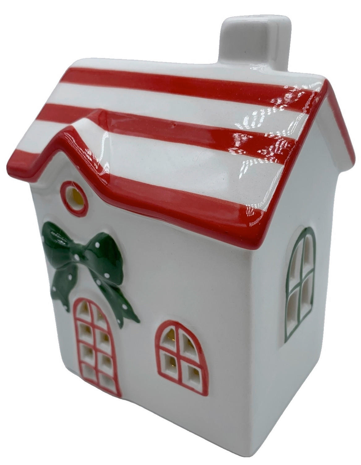 DEKOHAUS - Rot/Weiß, LIFESTYLE, Keramik (9,6/12,8/7,5cm) - X-Mas