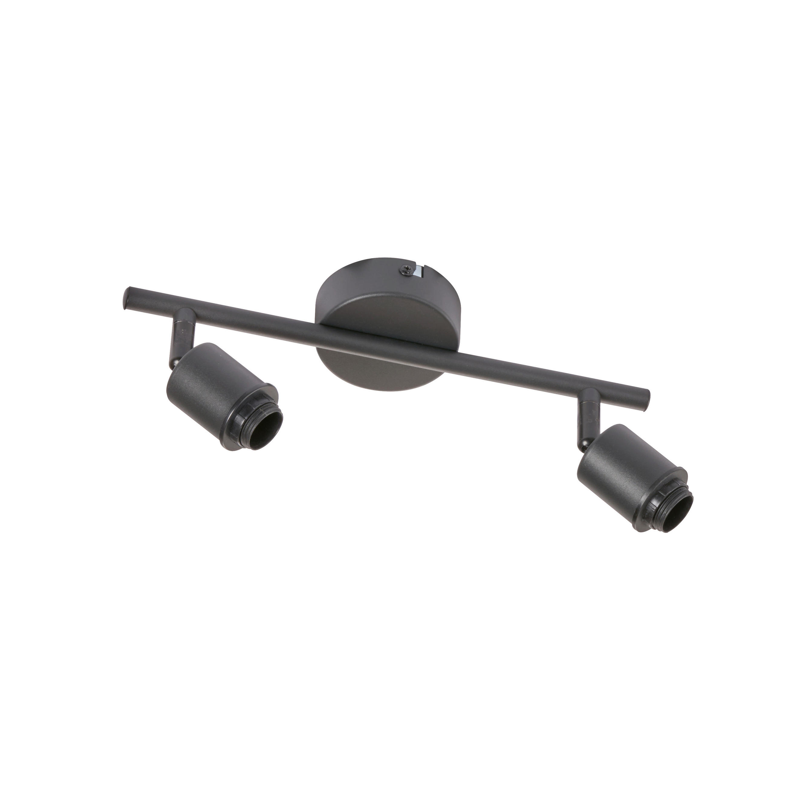 DECKENLEUCHTE    30/8/5 cm  - Schwarz, Basics, Metall (30/8/5cm) - Fischer & Honsel