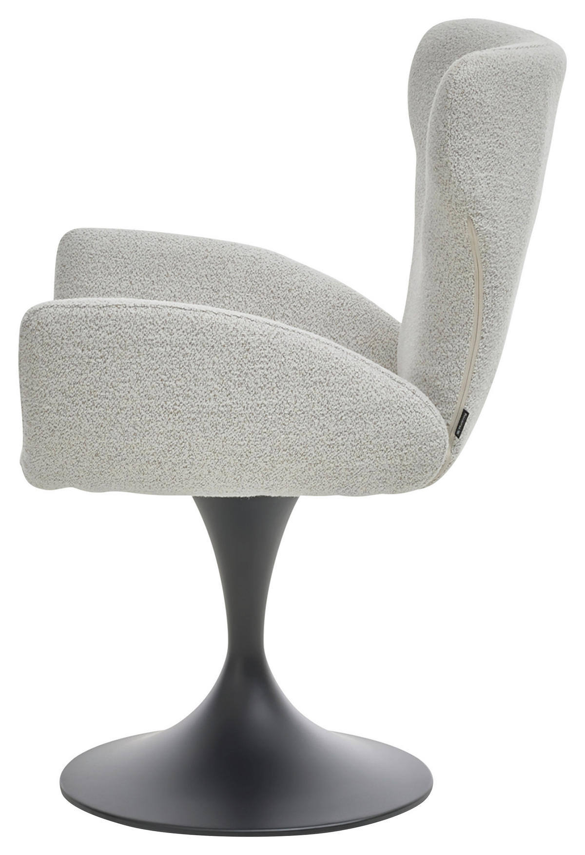 ARMLEHNSTUHL  in Bouclé  - Champagner/Schwarz, Design, Textil/Metall (65/93/68cm) - Musterring