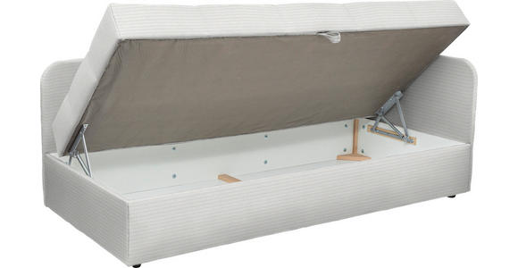 LIEGE  in Cord Grauweiß  - Grauweiß/Schwarz, Basics, Kunststoff/Textil (205/90/95cm) - Xora