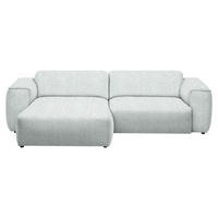 ECKSOFA in Webstoff Hellgrau  171/265 cm  - Hellgrau/Schwarz, Design, Kunststoff/Textil (171/265cm) - home24