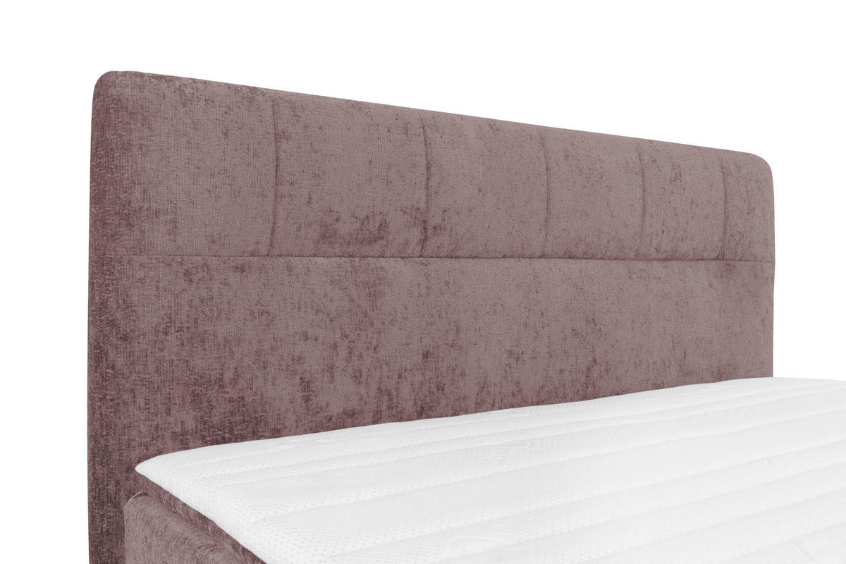 BOXSPRINGBETT 160/200 cm  in Altrosa  - Schwarz/Altrosa, Design, Textil/Metall (160/200cm) - Esposa