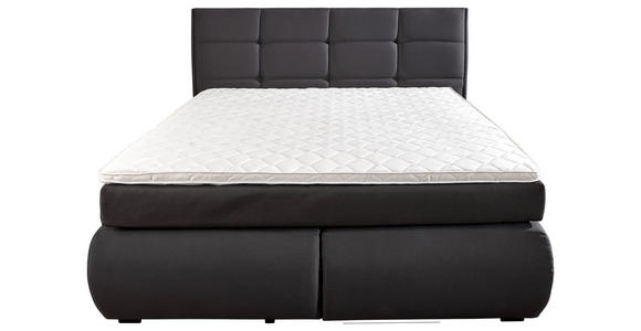 BOXSPRINGBETT 160/200 cm  in Anthrazit  - Wengefarben/Anthrazit, KONVENTIONELL, Holz/Textil (160/200cm) - Xora