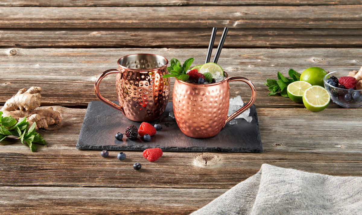 MOSCOW-MULE-BECHER  - Kupferfarben, Trend, Metall (550ml) - Novel