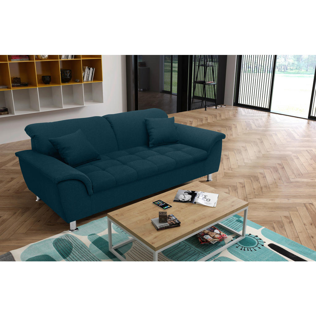 Thumbnail - Mid.you 2,5-Sitzer, Dunkelblau, Textil, Uni, 210x81x105 cm, Made in EU, FSC Mix, Rücken echt, Wohnzimmer, Sofas & Couche...