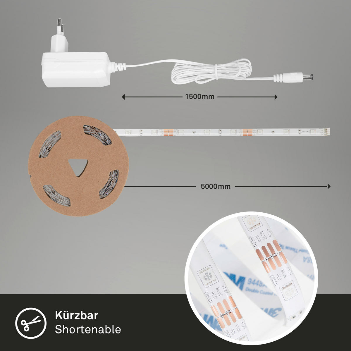 LED TRAKA  - bijela, Basics, plastika (500cm)