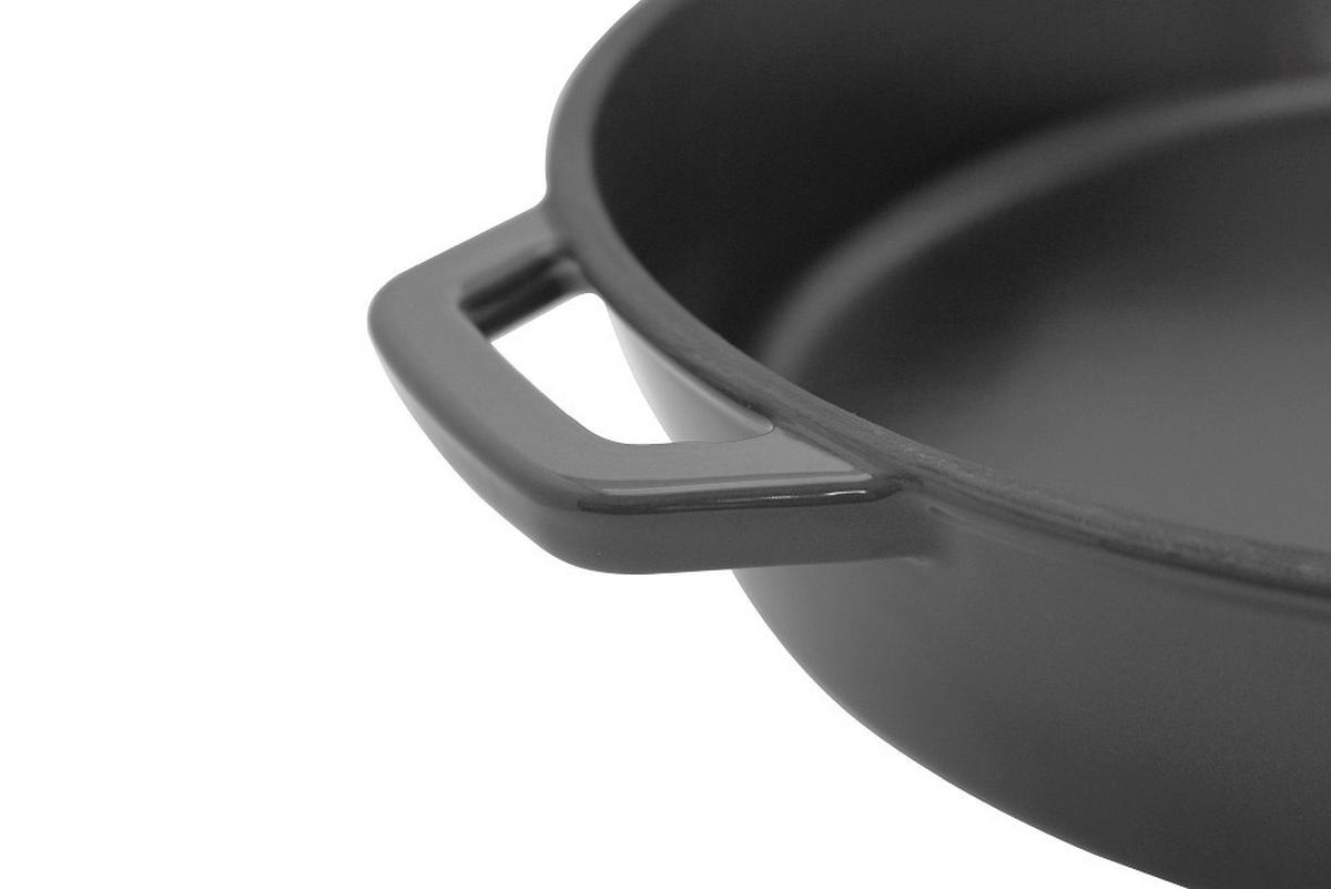 SCHMORPFANNE Gusseiserne Schmorpfanne Keramikbeschichtung 28 cm  - Grau, Basics, Metall (28cm) - ELO