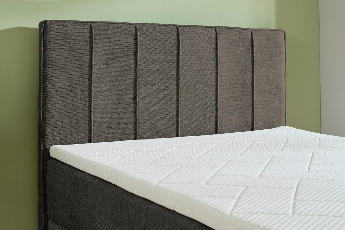 BOXBETT 120/200 cm  in Dunkelgrau  - Chromfarben/Dunkelgrau, Trend, Kunststoff/Textil (120/200cm) - Boxxx