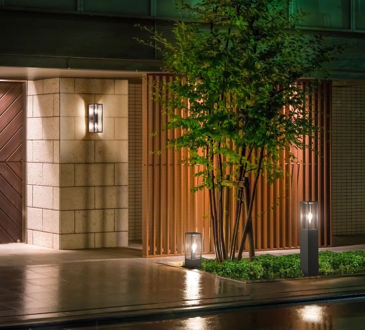 WEGELEUCHTE 14/14/80 cm   - Anthrazit, Trend, Glas/Metall (14/14/80cm) - Trio Leuchten