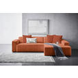 ECKSOFA in Chenille Rostfarben  - Rostfarben/Schwarz, KONVENTIONELL, Kunststoff/Textil (280/188cm) - Carryhome