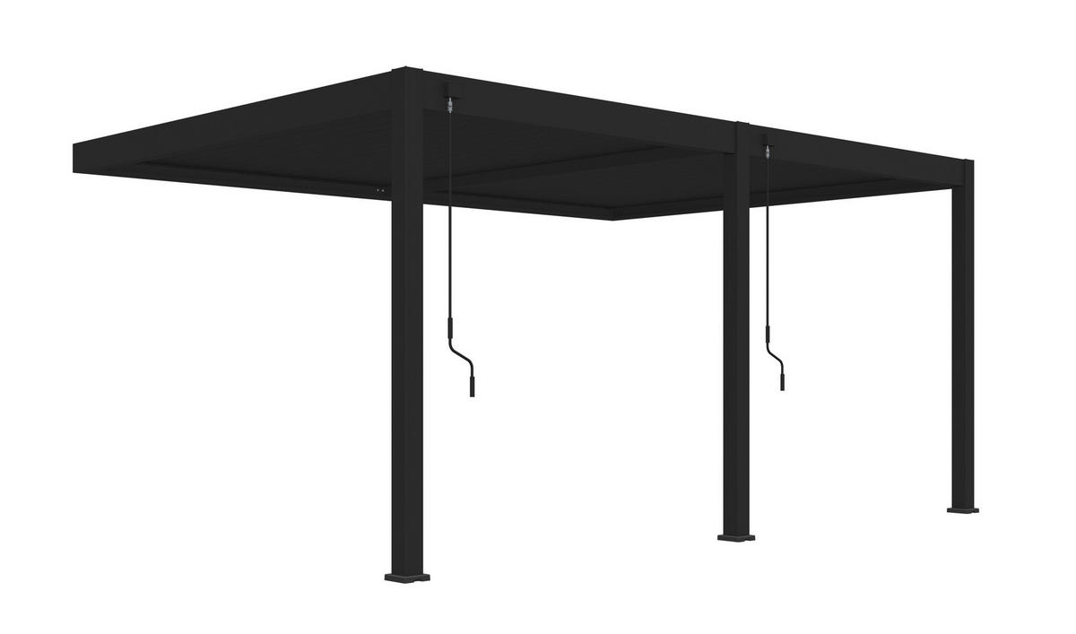 PERGOLA 530/255/360 cm Aluminium  - Anthrazit, Basics, Metall (530/255/360cm) - Gardenson