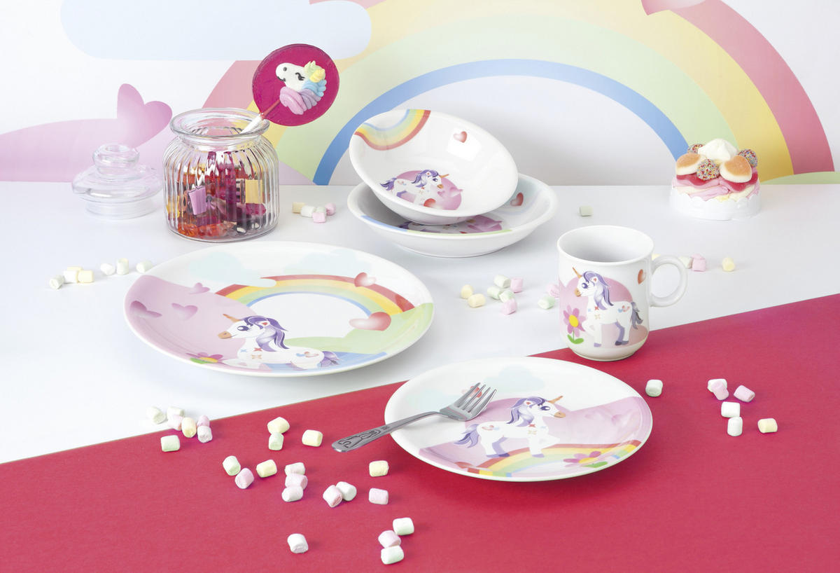 KINDERGESCHIRRSET KINDERTRÄUME Porzellan 3-teilig  - Rosa/Weiß, KONVENTIONELL, Keramik (21/21/20cm) - Seltmann Weiden