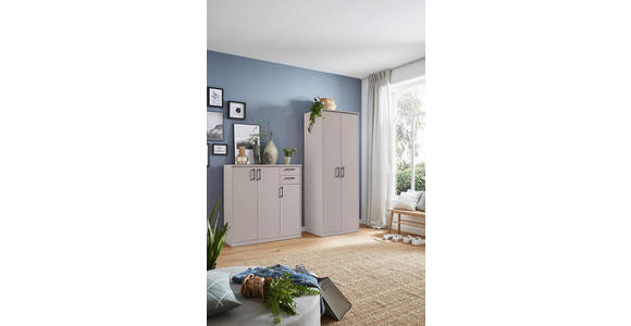 DREHTÜRENSCHRANK  in Kaschmir  - Kaschmir/Schwarz, Basics, Holzwerkstoff/Metall (72/194/54cm) - Xora