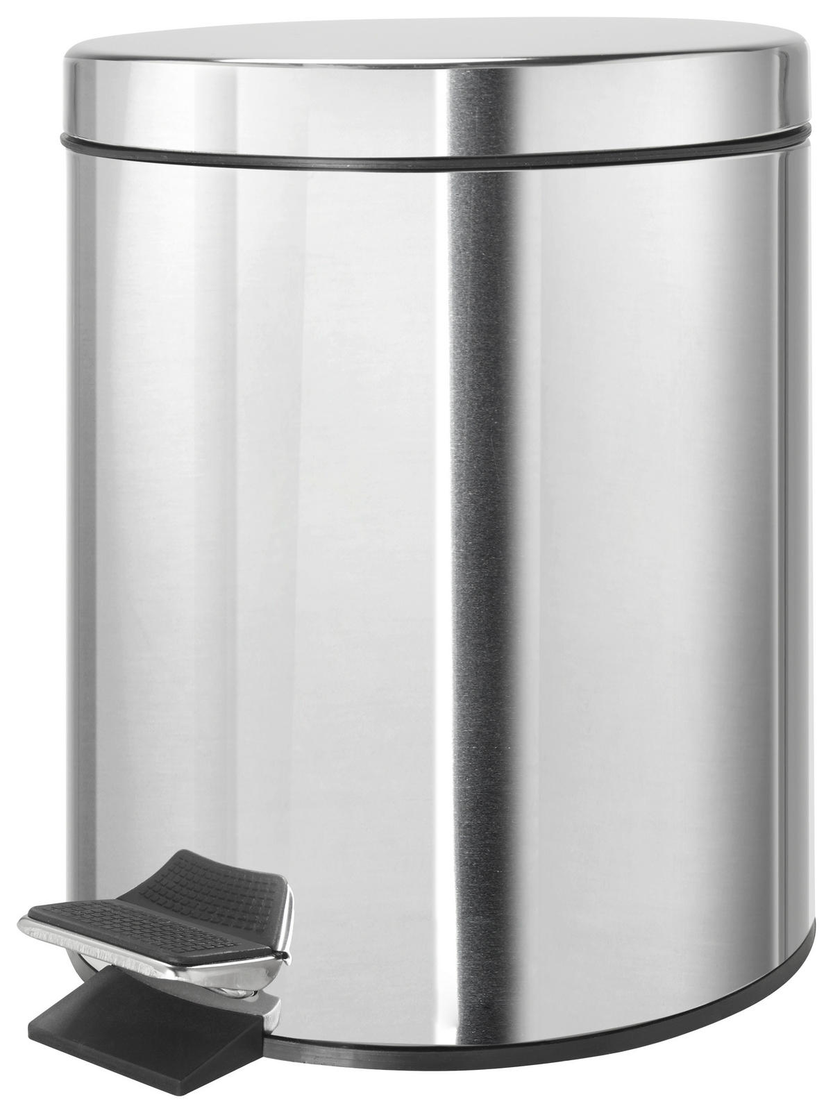 KANTA SA PAPUČICOM  5 l   - boja nerđajućeg čelika, Osnovno, metal (20,5/27,7cm) - Boxxx