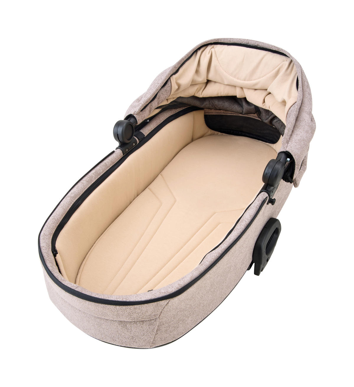 KINDERWAGENSET Facetty  - Beige/Braun, Design, Textil/Metall (104,5/62/94cm) - Jimmylee