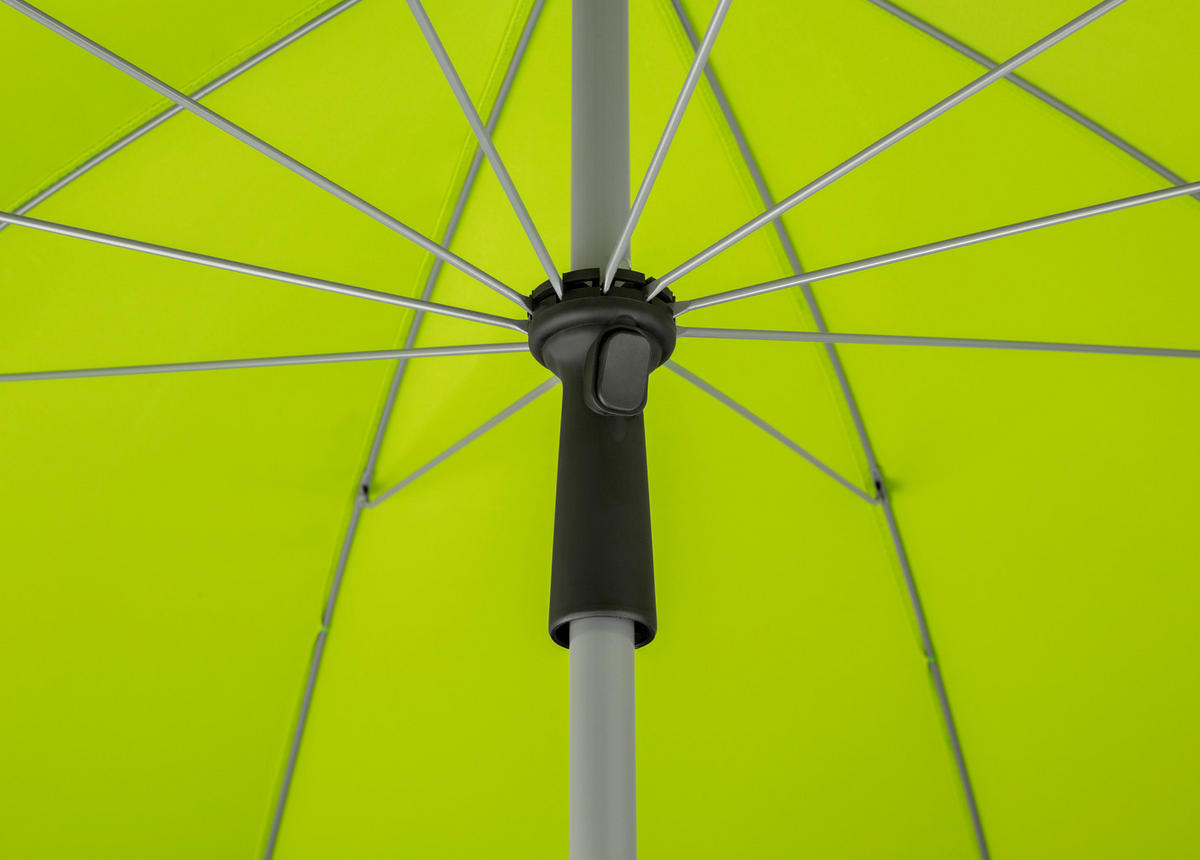 SONNENSCHIRM   - Silberfarben/Hellgrün, Basics, Textil/Metall (220/231/220cm) - Schneider