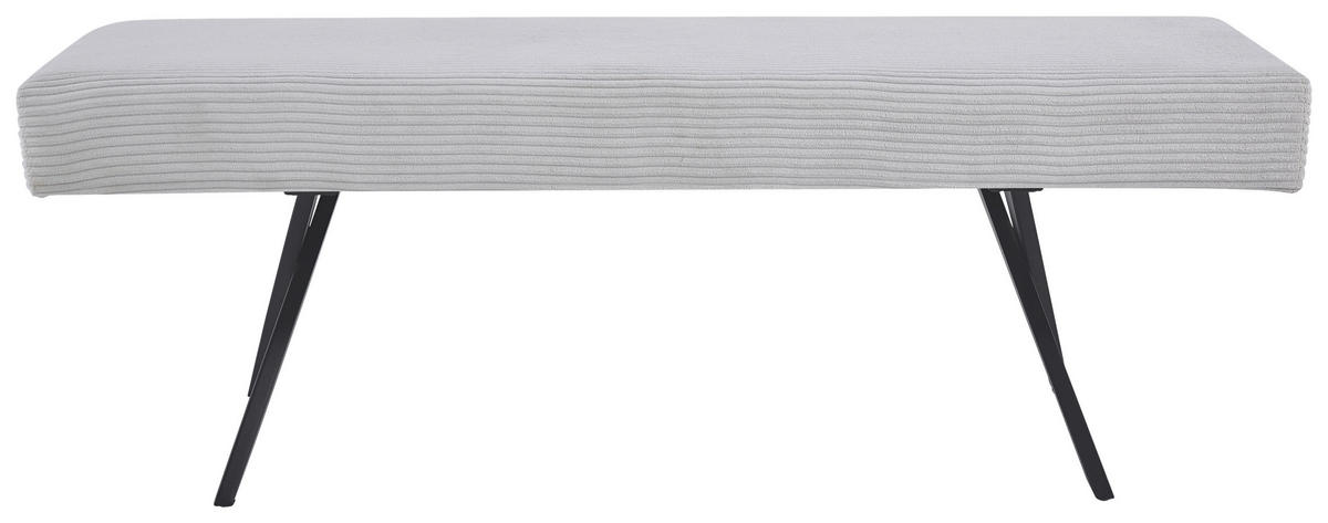 SITZBANK in Metall, Textil Beige  - Beige/Schwarz, KONVENTIONELL, Textil/Metall (140/49/47cm) - MID.YOU