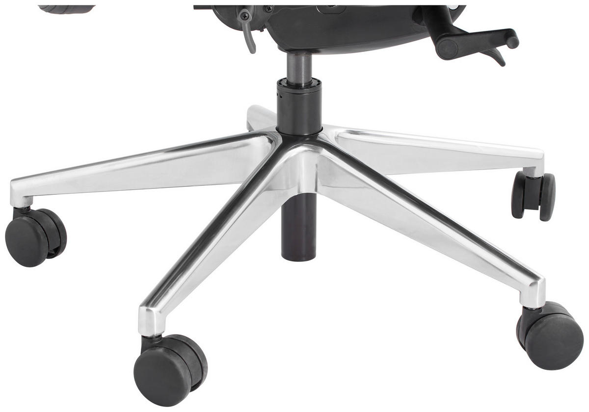 DREHSTUHL Schwarz  - Schwarz, Design, Leder/Kunststoff (72/120-133/45-50cm)