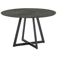 GARTENTISCH 121/121/74 cm Metall rund  - Anthrazit/Graphitfarben, Design, Kunststoff/Metall (121/121/74cm)